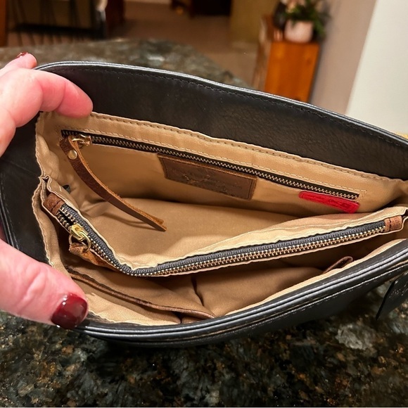 Osgoode Marley Two Toned Leather Flap Crossbody Bag - Picture 5 of 7